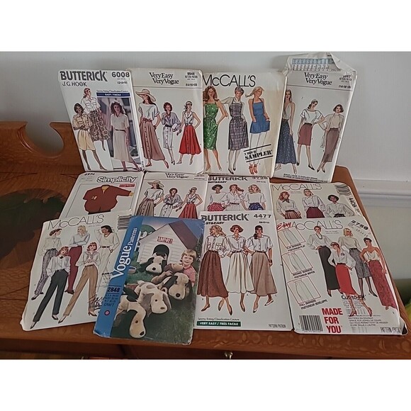 Lot 12 Vintage Sewing Patterns Uncut McCall’s Simplicity Vogue Butterick - Picture 1 of 12